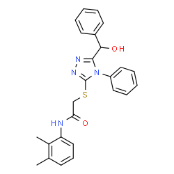 ChemSpider 2D Image | N-(2,3-Dimethylphenyl)-2-({5-[hydroxy(phenyl)methyl]-4-phenyl-4H-1,2,4-triazol-3-yl}sulfanyl)acetamide | C25H24N4O2S