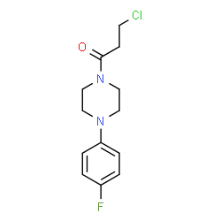 ChemSpider 2D Image | 3-Chloro-1-[4-(4-fluorophenyl)-1-piperazinyl]-1-propanone | C13H16ClFN2O