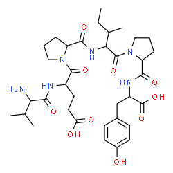 ChemSpider 2D Image | Valyl-alpha-glutamylprolylisoleucylprolyltyrosine | C35H52N6O10