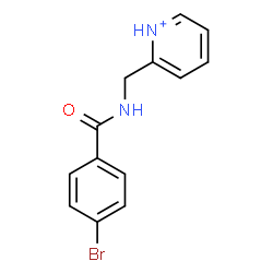 ChemSpider 2D Image | 2-{[(4-Bromobenzoyl)amino]methyl}pyridinium | C13H12BrN2O