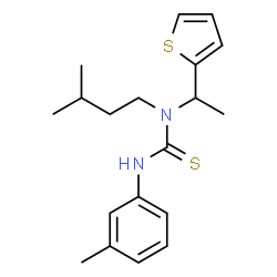 ChemSpider 2D Image | 1-(3-Methylbutyl)-3-(3-methylphenyl)-1-[1-(2-thienyl)ethyl]thiourea | C19H26N2S2