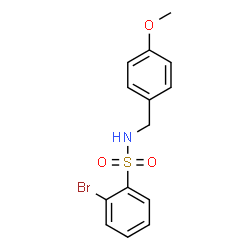 ChemSpider 2D Image | 2-Bromo-N-(4-methoxybenzyl)benzenesulfonamide | C14H14BrNO3S