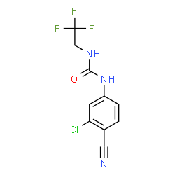 ChemSpider 2D Image | 1-(3-Chloro-4-cyanophenyl)-3-(2,2,2-trifluoroethyl)urea | C10H7ClF3N3O