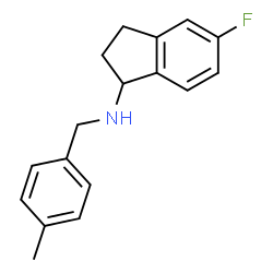ChemSpider 2D Image | 5-Fluoro-N-(4-methylbenzyl)-1-indanamine | C17H18FN