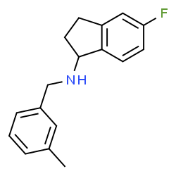 ChemSpider 2D Image | 5-Fluoro-N-(3-methylbenzyl)-1-indanamine | C17H18FN
