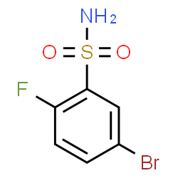 ChemSpider 2D Image | 5-Bromo-2-fluorobenzenesulfonamide | C6H5BrFNO2S
