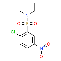 ChemSpider 2D Image | 2-Chloro-N,N-diethyl-5-nitrobenzenesulfonamide | C10H13ClN2O4S