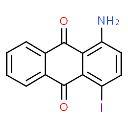 ChemSpider 2D Image | 1-Amino-4-iodo-9,10-anthraquinone | C14H8INO2