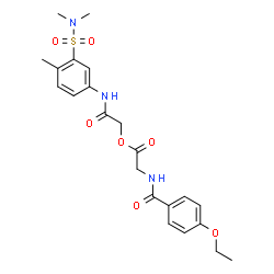 ChemSpider 2D Image | 2-{[3-(Dimethylsulfamoyl)-4-methylphenyl]amino}-2-oxoethyl N-(4-ethoxybenzoyl)glycinate | C22H27N3O7S