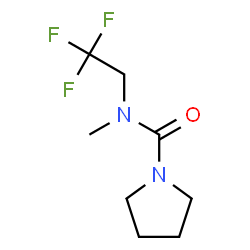 ChemSpider 2D Image | N-Methyl-N-(2,2,2-trifluoroethyl)-1-pyrrolidinecarboxamide | C8H13F3N2O