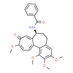 ChemSpider 2D Image | N-[(7S)-1,2,3,10-Tetramethoxy-9-oxo-5,6,7,9-tetrahydrobenzo[a]heptalen-7-yl]benzamide | C27H27NO6