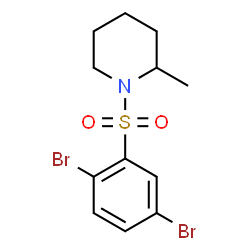 ChemSpider 2D Image | 1-[(2,5-Dibromophenyl)sulfonyl]-2-methylpiperidine | C12H15Br2NO2S