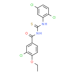 ChemSpider 2D Image | 3-Chloro-N-[(2,5-dichlorophenyl)carbamothioyl]-4-ethoxybenzamide | C16H13Cl3N2O2S