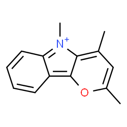 ChemSpider 2D Image | 2,4,5-Trimethylpyrano[3,2-b]indol-5-ium | C14H14NO