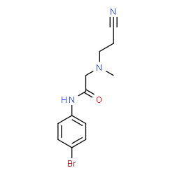 ChemSpider 2D Image | N-(4-Bromophenyl)-N~2~-(2-cyanoethyl)-N~2~-methylglycinamide | C12H14BrN3O