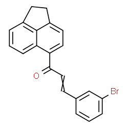 ChemSpider 2D Image | 3-(3-Bromophenyl)-1-(1,2-dihydro-5-acenaphthylenyl)-2-propen-1-one | C21H15BrO