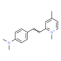 ChemSpider 2D Image | 2-{2-[4-(Dimethylamino)phenyl]vinyl}-1,4-dimethylpyridinium | C17H21N2