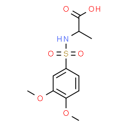 ChemSpider 2D Image | N-[(3,4-Dimethoxyphenyl)sulfonyl]alanine | C11H15NO6S