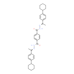 ChemSpider 2D Image | N'~1~,N'~4~-Bis[1-(4-cyclohexylphenyl)ethylidene]terephthalohydrazide | C36H42N4O2