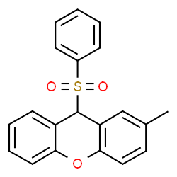 ChemSpider 2D Image | 2-Methyl-9-(phenylsulfonyl)-9H-xanthene | C20H16O3S