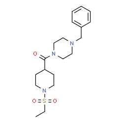 ChemSpider 2D Image | (4-Benzyl-1-piperazinyl)[1-(ethylsulfonyl)-4-piperidinyl]methanone | C19H29N3O3S