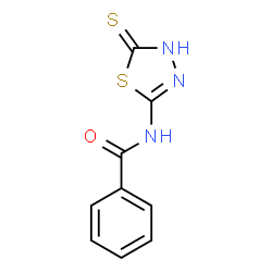 ChemSpider 2D Image | N-(5-Thioxo-4,5-dihydro-1,3,4-thiadiazol-2-yl)benzamide | C9H7N3OS2