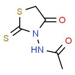 ChemSpider 2D Image | N-(4-Oxo-2-thioxo-thiazolidin-3-yl)-acetamide | C5H6N2O2S2