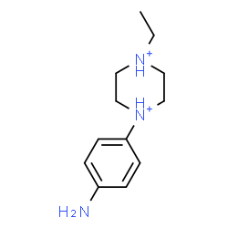 ChemSpider 2D Image | 1-(4-Aminophenyl)-4-ethylpiperazinediium | C12H21N3