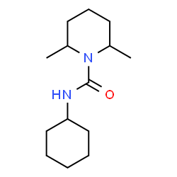 ChemSpider 2D Image | N-Cyclohexyl-2,6-dimethyl-1-piperidinecarboxamide | C14H26N2O
