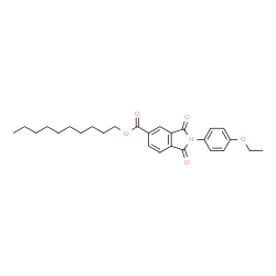 ChemSpider 2D Image | Decyl 2-(4-ethoxyphenyl)-1,3-dioxo-5-isoindolinecarboxylate | C27H33NO5