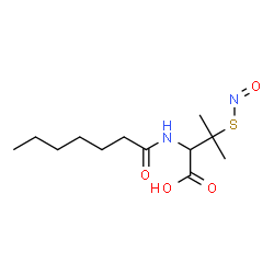 ChemSpider 2D Image | N-Heptanoyl-3-(nitrososulfanyl)valine | C12H22N2O4S