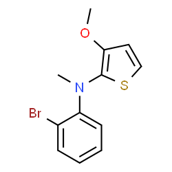ChemSpider 2D Image | N-(2-Bromophenyl)-3-methoxy-N-methyl-2-thiophenamine | C12H12BrNOS