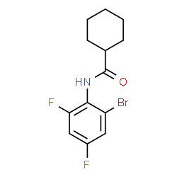 ChemSpider 2D Image | N-(2-Bromo-4,6-difluorophenyl)cyclohexanecarboxamide | C13H14BrF2NO