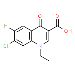 ChemSpider 2D Image | 7-Chloro-1-ethyl-6-fluoro-1,4-dihydro-4-oxoquinoline-3-carboxylic acid | C12H9ClFNO3