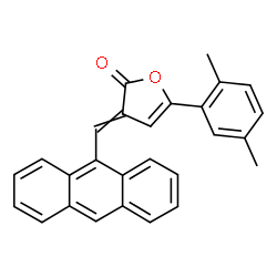 ChemSpider 2D Image | 3-(9-Anthrylmethylene)-5-(2,5-dimethylphenyl)-2(3H)-furanone | C27H20O2