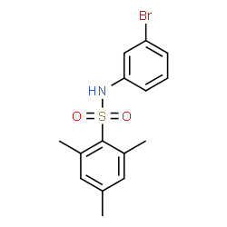 ChemSpider 2D Image | N-(3-Bromophenyl)-2,4,6-trimethylbenzenesulfonamide | C15H16BrNO2S
