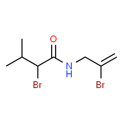 ChemSpider 2D Image | 2-Bromo-N-(2-bromo-2-propen-1-yl)-3-methylbutanamide | C8H13Br2NO