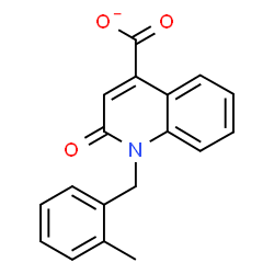ChemSpider 2D Image | 1-(2-Methylbenzyl)-2-oxo-1,2-dihydro-4-quinolinecarboxylate | C18H14NO3