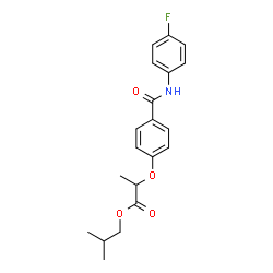 ChemSpider 2D Image | Isobutyl 2-{4-[(4-fluorophenyl)carbamoyl]phenoxy}propanoate | C20H22FNO4