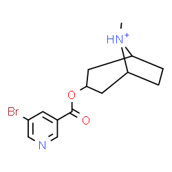 ChemSpider 2D Image | 3-{[(5-Bromo-3-pyridinyl)carbonyl]oxy}-8-methyl-8-azoniabicyclo[3.2.1]octane | C14H18BrN2O2