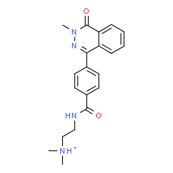 ChemSpider 2D Image | N,N-Dimethyl-2-{[4-(3-methyl-4-oxo-3,4-dihydro-1-phthalazinyl)benzoyl]amino}ethanaminium | C20H23N4O2