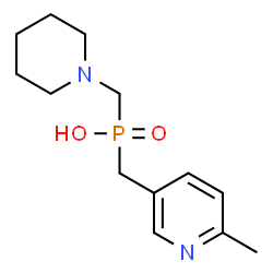 ChemSpider 2D Image | [(6-Methyl-3-pyridinyl)methyl](1-piperidinylmethyl)phosphinic acid | C13H21N2O2P