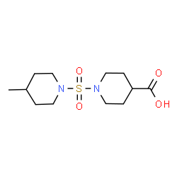 ChemSpider 2D Image | 1-(4-METHYLPIPERIDIN-1-YLSULFONYL)PIPERIDINE-4-CARBOXYLIC ACID | C12H22N2O4S