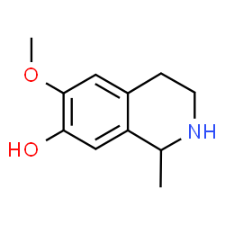 ChemSpider 2D Image | 1,2,3,4-Tetrahydro-6-methoxy-1-methyl-7-isoquinolinol | C11H15NO2