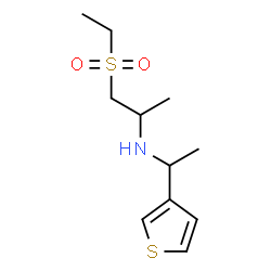 ChemSpider 2D Image | 1-(Ethylsulfonyl)-N-[1-(3-thienyl)ethyl]-2-propanamine | C11H19NO2S2