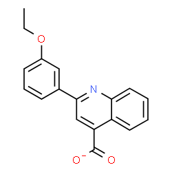 ChemSpider 2D Image | 2-(3-Ethoxyphenyl)-4-quinolinecarboxylate | C18H14NO3