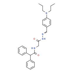 ChemSpider 2D Image | N-(2-{2-[4-(Dipropylamino)benzylidene]hydrazino}-2-oxoethyl)-2,2-diphenylacetamide | C29H34N4O2