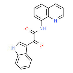 ChemSpider 2D Image | 2-(1H-Indol-3-yl)-2-oxo-N-(8-quinolinyl)acetamide | C19H13N3O2