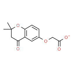 ChemSpider 2D Image | [(2,2-Dimethyl-4-oxo-3,4-dihydro-2H-chromen-6-yl)oxy]acetate | C13H13O5