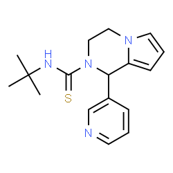 ChemSpider 2D Image | N-(2-Methyl-2-propanyl)-1-(3-pyridinyl)-3,4-dihydropyrrolo[1,2-a]pyrazine-2(1H)-carbothioamide | C17H22N4S
